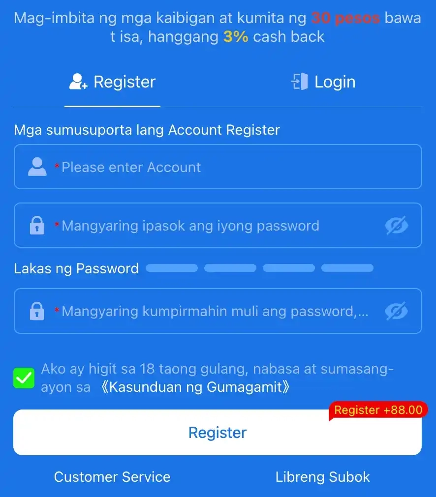 7LARO Online casino registration form with mobile and desktop interface